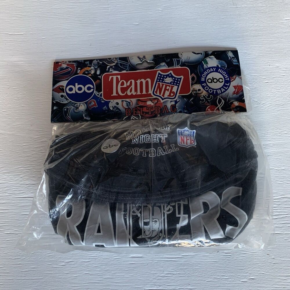 Vintage New Monday Night NFL Raiders Team Logo Travel Pack Fanny Pack